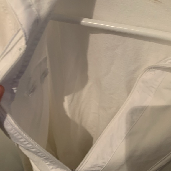 Stellar Pearl White Heavy Cotton Full Zip Utility Jacket from Alia SZ Large - Picture 8 of 12